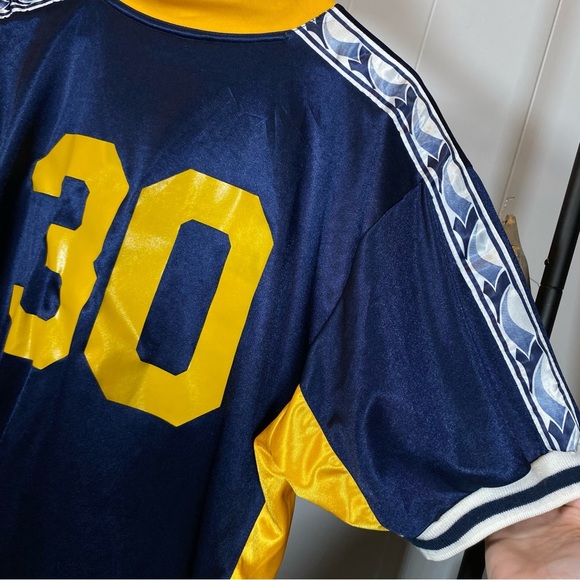 Vintage Diadora Lexington SC USA Yellow Blue 30 Jersey Retro Soccer Football - Picture 11 of 16